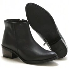 Women Mid-Calf Boots - 黑色 - 查看 2