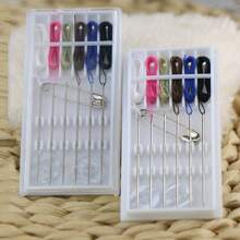 1入隨機色可攜式迷你針線包,內含一次性針線和線 - 彩色 - 查看 4