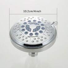 單頭花洒,固定式塑料荷花花洒頭,適用於淋浴間,宿舍,酒店浴室等 - 銀色 - 查看 2