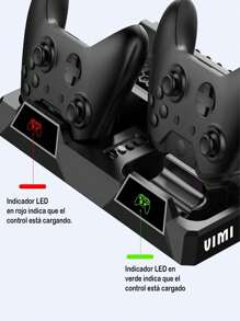 Base Ventilador Para X-box One X y S Con Soporte Carga 2 Controles - Negro - Ver 7