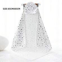1pc Baby Swaddling Blanket For Newborn, Infant, Receiving, Swaddle Wrap, Stroller, Toddler, Nursery, Crib Bedding, Blanket - Pentagram - View 2