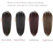 Large Clip In Ponytail Straight Hair Synthetic Hair 30cm 12inch High Ponytail Volumizing Increase Hair Volume - Dark Brown - View 4