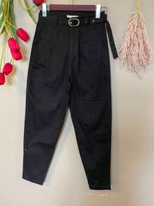 Women Pants - 黑色 - 查看 1