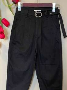 Women Pants - 黑色 - 查看 3