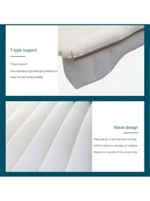 1入組汽車充氣旅行床,後座通用多功能沙發枕頭,戶外露營墊子坐墊 - 黑色 - 查看 5