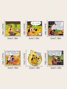 1 bucată This Is Fine Broșă drăguț smalț Pin desene animate Vopsea Insignă Accesorii pentru haine Fermec pentru geantă Artizanat Bijuterii pentru blugi Geantă Pălărie Guler Cămașă Cadouri de petrecere de Ziua Îndrăgostiților pentru bărbați și femei Dachshund Therian Ace drăguț Ace de rucsac