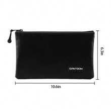 Fireproof Document Bag Waterproof Money Bag With Zipper Closure, Fireproof Envelope, Storage Pouch For A4 Letter Size Document, Cash, Cell Phone, Tablet, Credit Card,Passport Black - Black - View 2