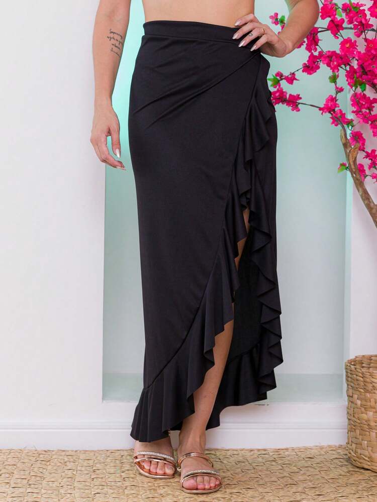 Women Swim Dresses - Black - View 2
