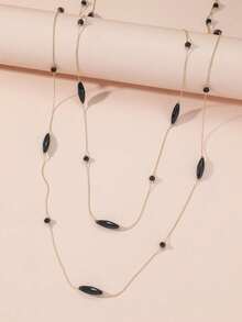 Dài Hàn Quốc Thời trang Áo len Vòng cổ dây  , 1 Miếng , Hoàn hảo Đối với Quần áo - màu đen - Xem 3