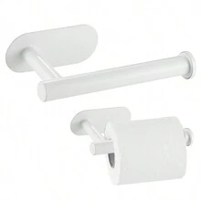 1 Miếng Thép không gỉ Hộp đựng khăn giấy , Hiện đại Chất rắn Khăn giấy Máy Phân phối Đối với Phòng tắm - trắng - Xem 5