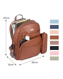 Women Functional Backpacks - Óxido marrón - Ver 4