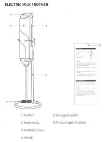 CLITON 1入2節aa電池強力奶泡器手持泡沫製造機 - 咖啡攪拌器,卡布奇諾,馬卡龍,熱巧克力,禮品包括：僅懸架夾,適用於父親節,母親節,聖誕節,感恩節,萬聖節,情人節 - 藍色 - 查看 10