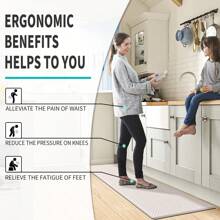 Anti Fatigue Kitchen Mat, Cushioned Kitchen Rugs Non Slip, Waterproof Comfort Standing Kitchen Floor Mat 1PC/2PCS - Apricot - View 5