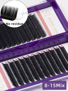 Shanel Premium Fox Cat Wimpern Fächer L N (M) Curl 8-15mm Bestseller 12 Reihen Gemischte Schale Kaschmir Volumen Klassische Wimpern Verlängerung Individuelle Wimpern Super Weiche Matte Schwarze Seide Wimpern Verlängerung Zubehör Für Schönheitssalon