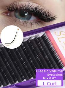 Shanel Premium Fox Cat Wimpern Fächer L N (M) Curl 8-15mm Bestseller 12 Reihen Gemischte Schale Kaschmir Volumen Klassische Wimpern Verlängerung Individuelle Wimpern Super Weiche Matte Schwarze Seide Wimpern Verlängerung Zubehör Für Schönheitssalon