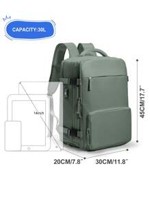 Travel Backpack Carry On Backpack For Women Airline Approved, Waterproof College School Computer Laptop Backpack Business For Airplanes With Trolley Sleeve, Large Capacity Sports Backpack Business Weekender Overnight School Backpack Lap Top Back Pack For Men And Women Fits 15.6 Inch Notebook, Fashion Men & Women Backpack As Personal Item For Travel, Business, School, Outdoor Camping. Cabin Bag Fathers Day Gifts Summer College Bag Dad School Bag - Army Green - View 3