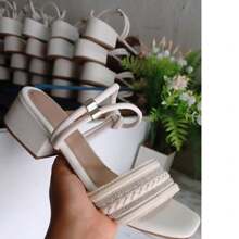 Women Heeled Sandals - Màu be - Xem 3