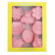 8 pièces Moule à biscuits en forme d'abeille, moule à découper en plastique pour biscuits en forme d'abeille de dessin animé, festival du miel, outil de cuisson en trois dimensions pour gâteaux retournables
