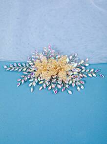 1 Stück luxuriöser, eleganter Kristall-Haarkamm-Accessoire, wunderschönes Braut-Hochzeit Haarschmuckgeschenk
