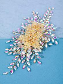 1 Stück luxuriöser, eleganter Kristall-Haarkamm-Accessoire, wunderschönes Braut-Hochzeit Haarschmuckgeschenk