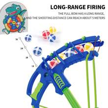 1 Space Themed Shooting Target Sticky Ball, Bow And Arrow Toy, Throwing Game Board (Some Randomly Sent) - Green - View 5