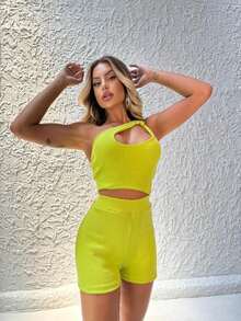 Women Two-Piece Outfits - Màu xanh Ô liu - Xem 2