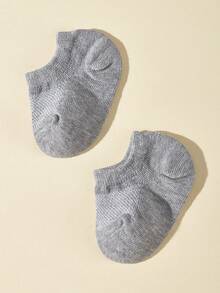 5雙春/夏實色網眼幼兒嬰兒船襪 - 彩色 - 查看 3