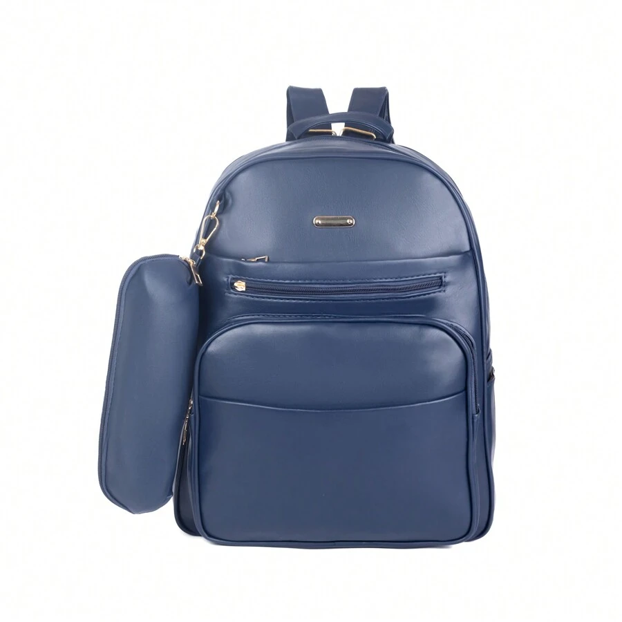 Women Functional Backpacks - Navy Blue - View 1