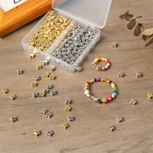 100/200/400顆星形diy珠子,適用於手鍊、項鍊、耳環、鑰匙扣、手機吊飾、腳鍊、婚禮、派對、生日、禮品、珠寶製作用品 - 100顆 - 查看 2