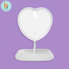 BUYTITI Espejo en forma de corazon con luz LED espejo cosmético HZJ-922 - Multicolor - Ver 7