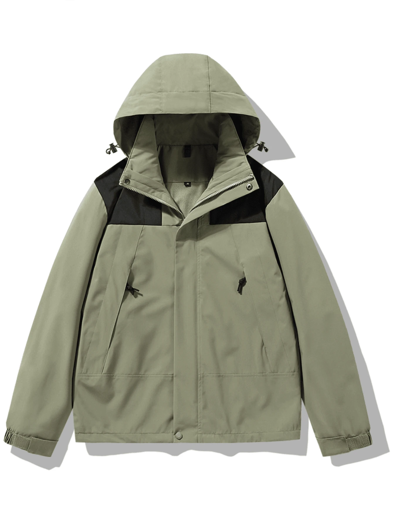 Nam Ngoài trời Chống gió Áo khoác Thích hợp Đối với Đi bộ du lịch , Có thể tháo rời Mũ Mùa Xuân - màu xanh lá - Xem 1