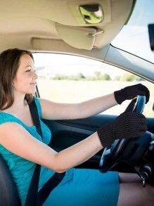 1pair Women's Anti-Slip Uv Protection Gloves For Driving And Riding In Summer