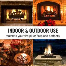 18in To 30in Fireplace Log Grate, Heavy Duty Fireplace Grate With 6 Support Legs, 3/4" Solid Powder-Coated Steel Bars, Log Firewood Burning Rack Holder For Indoor And Outdoor Fireplace - 24英寸 - 查看 6