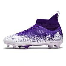 Zapatos de entrenamiento de fútbol al aire libre para estudiantes, ligeros, transpirables, modernos, clásicos, simples, populares y modernos. - Morado - Ver 8