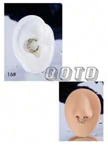 1 件酷炫朋克鼻中隔珠宝骷髅尖刺鼻环耳环鼻中隔响片环 8 毫米 10 毫米不锈钢十字花蜜蜂鼻环环铰链段无缝响片环 Rook 耳环海螺耳轮耳屏穿孔珠宝日常佩戴 - 彩色 - 查看 41