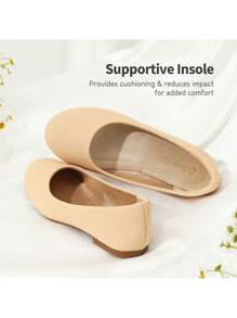 Girl'S Slip-On Mari Jane Ballerina Flat Shoes Back To School Shoes,Girls Fashionable Flat Shoes, Soft Sole Princess Shoes For Kids Students' Daily/Stage/Wedding/Dance Wear - 香檳色 - 查看 8