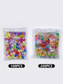 100/200/400入組仿真透明有色丙烯酸冰塊裝飾，適用於魚缸或花瓶，全年使用 - 彩色 - 查看 4