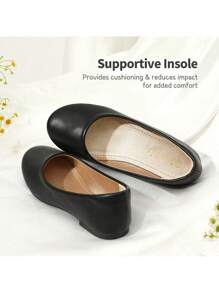 Girl'S Slip-On Mari Jane Ballerina Flat Shoes Back To School Shoes,Girls Fashionable Flat Shoes, Soft Sole Princess Shoes For Kids Students' Daily/Stage/Wedding/Dance Wear - Đen và trắng - Xem 8