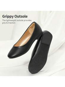 Girl'S Slip-On Mari Jane Ballerina Flat Shoes Back To School Shoes,Girls Fashionable Flat Shoes, Soft Sole Princess Shoes For Kids Students' Daily/Stage/Wedding/Dance Wear - Đen và trắng - Xem 7