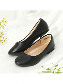 Girl'S Slip-On Mari Jane Ballerina Flat Shoes Back To School Shoes,Girls Fashionable Flat Shoes, Soft Sole Princess Shoes For Kids Students' Daily/Stage/Wedding/Dance Wear - Đen và trắng - Xem 6