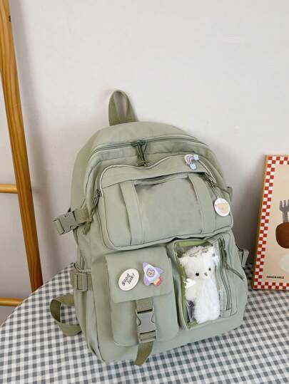Large Capacity Student Backpack With Highly Attractive, Cute Design, Suitable For 14-16 Years Old, Fashionable, Versatile For Teenagers