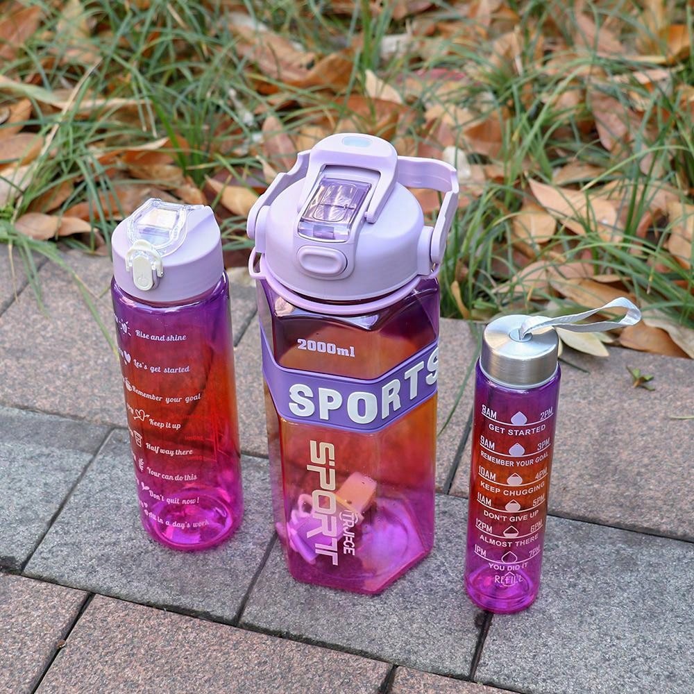 3 Pcs/Set 67oz/30oz/10oz Gradually Changing Large Capacity Water