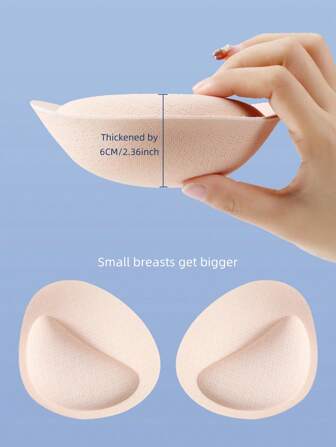 Thickened 6cm Underwear Cup, Small Breast Padding, Removable And Washable Push-Up Breast Pad Inserts To Increase Padding, Underwear And Bra Accessories