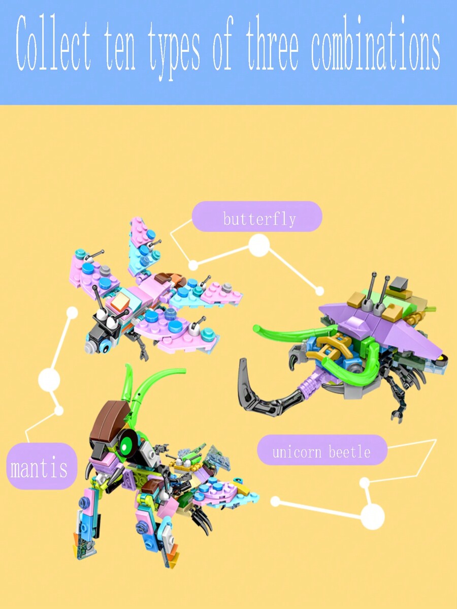 Insect-Themed Building Blocks Include 10 Different Styles Of Insect ...