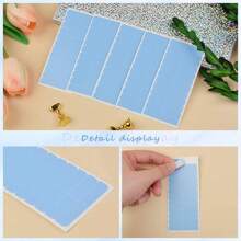 60入組髮型延長專用膠帶，雙面粘貼，可更換，防水強粘性假髮膠帶藍色，用於髮型造型