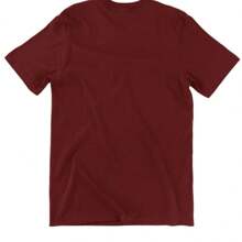 Men T-Shirts - 酒紅色 - 查看 2