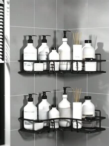 1pc,Bathroom Storage Shelf Perforation-Free Wall Hanging Bathroom Shelf Bath Toilet Toilet Washstand Storage Shelf