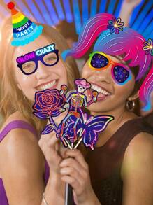 30入組霓虹燈照相亭道具,發光派對照相亭配件,適用於生日婚禮聖誕狂歡派對裝飾,有趣自拍道具 - Neon - 查看 7