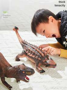 Đồ chơi mô hình khủng long cho trẻ em - Đồ chơi cao su mềm cỡ lớn về Triceratops, Tyrannosaurus, Pterosaur, v.v. dành cho bé muốn trở thành người đàn ông thực thụ - Màu Xám nhạt - Xem 10