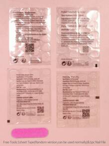 Transform Your Nails With 24pcs Long Coffin Y2K Style Black Goth Heart Pattern&Frosting Glitter Bling Rhinestone Decor Full Cover Nail Kit For Women And Girl Press On Nails Nail Supplies - Multicolor - View 6